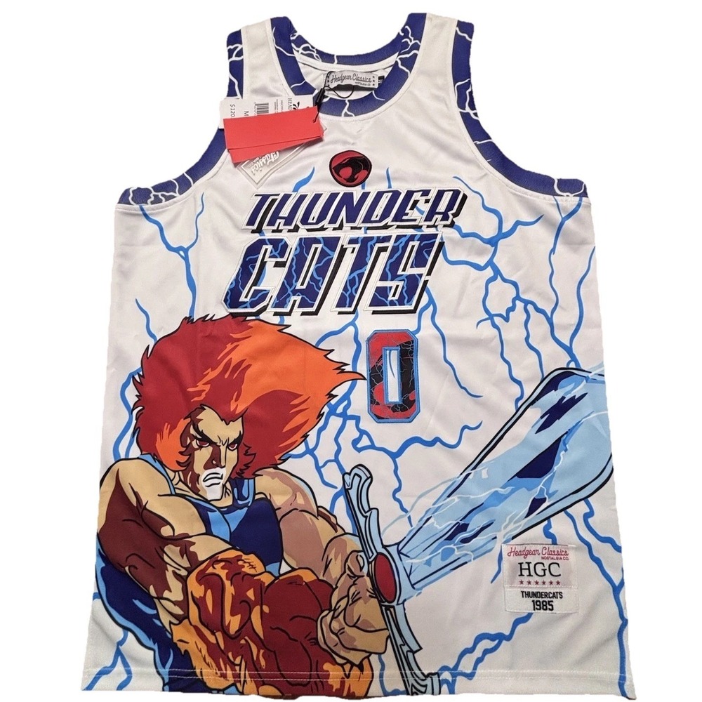 Headgear Classic Men's Thundercats White Graphic‎ Basketball Jersey NWT Size M